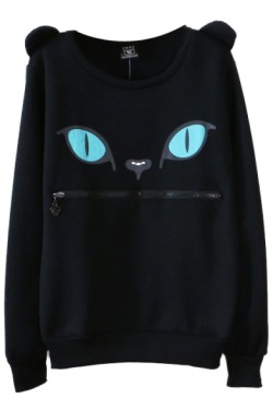 itscutycat:  Cat Kitty Sweatshirt (30% off)Kitty Face PrintCat