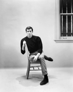 wehadfacesthen:  Anthony Perkins, 1960, publicity photo for Psycho