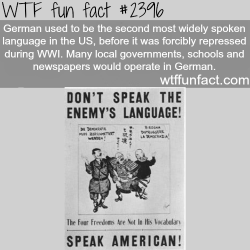 wtf-fun-factss:  German used to be the second most spoken language