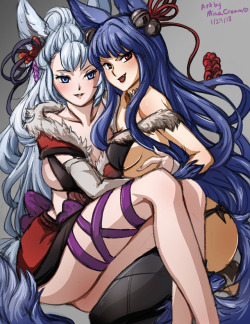 Sketch 324 - Yuel and Societte from Granblue FantasyCommission