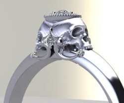 awesomeshityoucanbuy:  Diamond Skull Engagement RingsRemind your