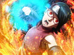 ikuzedobe:  Genin Sarada Uchiha | New cards by Ninja Voltage