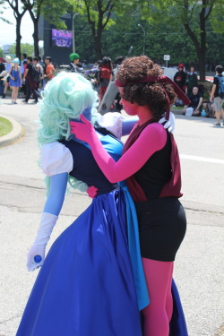 yuri-valhalla-cosplay:  Our Ruby and Sapphire costumes from Anime