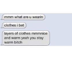 midnightsunn:  Sexting: the winter edition. 