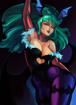 michellepow:  Morrigan from Darkstalkers. Just some practice.