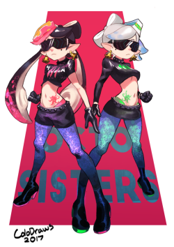 colodraws: The octo sisters take over inkopolis twitter  <3
