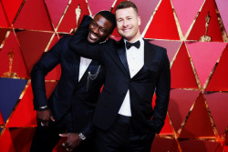 nowhollywood:Aldis Hodge and Glen Powell at the 89th Annual Academy