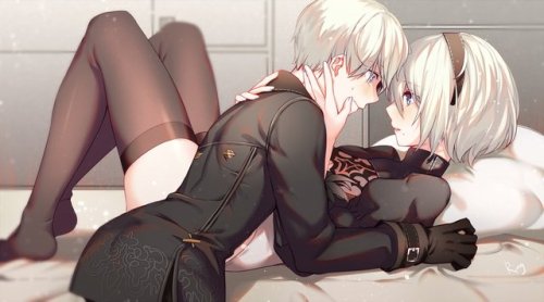 gitshellsquad: [Source] [Pixiv] I love Ring’s artwork of 2B9S! 