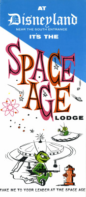 gameraboy:  1960s brochure for the Space Age Loge near Disneyland.