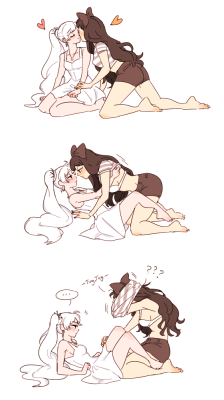 dashingicecream:“Again, Blake?”“S-Shut up…”