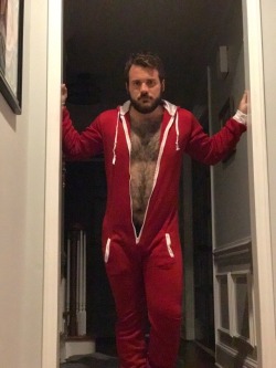 ruggerwolf:  Trying on (and off) the new onesies