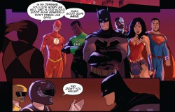 sageayanna:  theazureesper: Justice League / Power Rangers continues