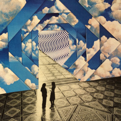 lesstalkmoreillustration: Dimensional clouds Art Print by Mr.babies