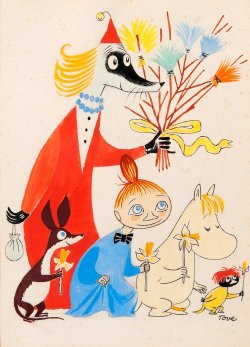 drawnandquarterly:Moomin Easter paintings by Tove Jansson!
