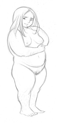 savannahhorrocks:  2 doodles of cute fat girls being cute U u