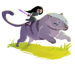 godoodlego:  Shoko and her tiger from Adventure Time! One of