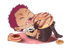 aoitorix:    I will leave you a cute Katakuri eating donuts to
