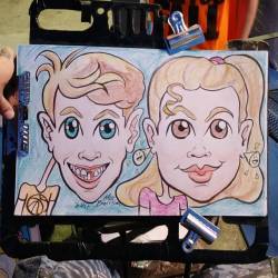 Doing caricatures at Dairy Delight! #caricature #malden #drawing