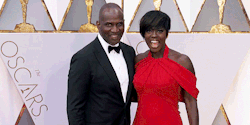 htgawmsource:Viola Davis and her husband on the red carpet at