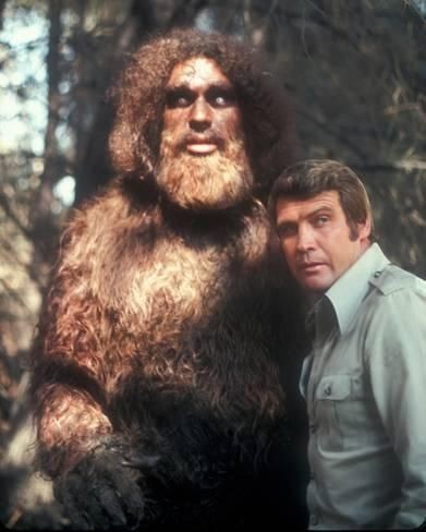 blondebrainpower:  Andre the Giant as Bigfoot, Lee Majors as