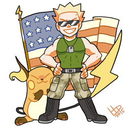 fluffycutecats:  Lt. Surge the lighting american. ‘MERIKA!!!I