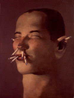 Brad Holland (American b.1943) Illustrator:  The Smoker . (2010)