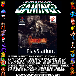 didyouknowgaming:  Castlevania: Symphony of the Night.  http://www.youtube.com/watch?v=Y8tzdeOrjlc