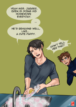 rebe-chan-vk:  I thought “what if Eren’s doing bad at school