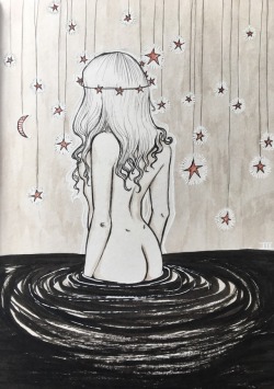 brookelynne: beautiful drawing based off one of my self-portraits