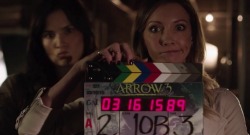 themanunderthegreenhood:  Katie Cassidy and Katrina Law being