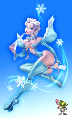 fairy34tales:    Elza’s winter fun by RandyAlien