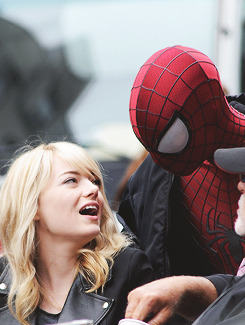 thebeautyofsolitude:  Emma Stone & Andrew Garfield | on the