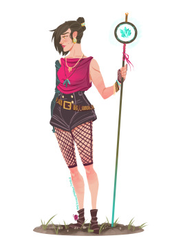 sketchingsparrow:  Modern Morrigan for your Monday! 