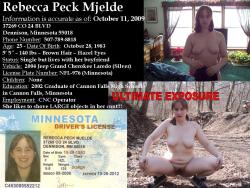 humiliatetheslut:  Rebecca Peck Mjelde, Dennison, Minnesota 