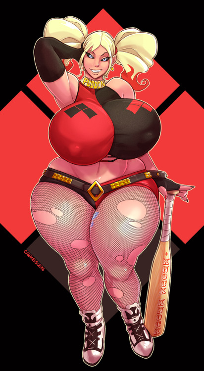 carmessi:  Patreon commission, enjoy =D!   that’s a thick harley quinn
