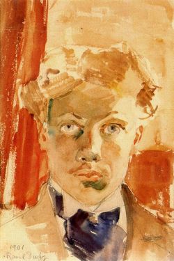 Raoul Dufy (French, 1877-1953), Autoportrait, 1901. Watercolour