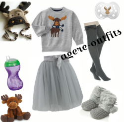 agere-outfits:  Grey moose outfit with skirt for @shenanigansforscience