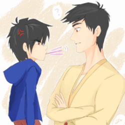fluffyaoi:  Hiro being a cutie & Tadashi just loving it.