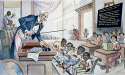 peashooter85:  1899 cartoon depicting Uncle Sam educating the