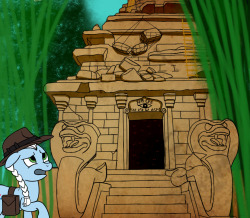 avastindy:Concerned Pony at the Temple of the Forbidden Eye.