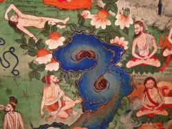 magictransistor:  Kunsang Gondu. Mahasiddha Yogis. Tantric Mural, Secret Temple at Lukhang. Tibet. 1600s. 