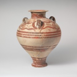 met-greekroman-art:  Terracotta pithoid jar, Greek and Roman