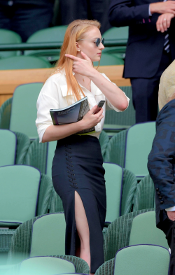 thronescastdaily:  Sophie Turner at the SW19 Grounds of the Wimbledon