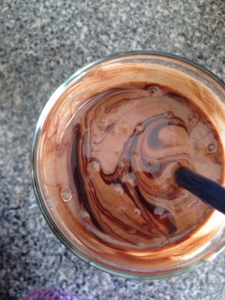 sundayfeels:  Avocado chocolate “milkshake.” It turned out