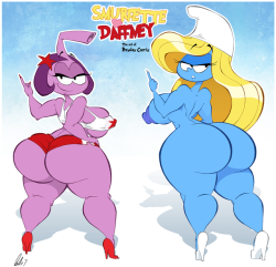 brendancorrism:  Here’s the non-shemale versions of the Smurfette/Daffney