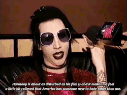 paintdeath:  Marilyn Manson in an interview about Harmony Korine’s