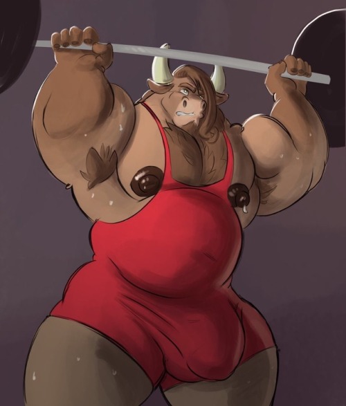 dogdazed: Commission for baneicorn. Beef beef boy at a gym.