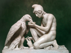 art-nimals:  Bertel Thorvaldsen, Ganymede and Jupiter’s Eagle,