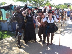 Crashing the renaissance faire as steam punks :p (Also, dragon dude&rsquo;s costume was incredibly badass and handmade)