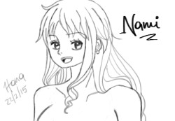 my first try with Nami …. >//////<HER HAIR, OMG